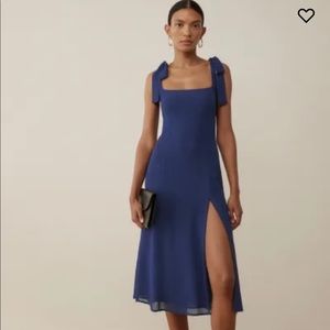 Reformation Twilight Dress Navy Blue *WORN ONCE AND PROFESSIONALLY DRY CLEANED*